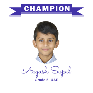 (Bulk 1) champion - Aayush Supal