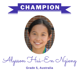 (Bulk 1) champion - Alysson Hui-En Ngieng