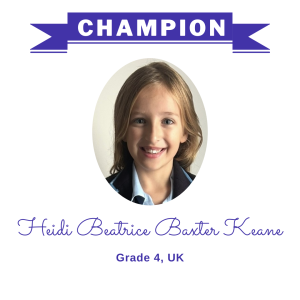 (Bulk 1) champion - Heidi Beatrice Baxter Keane