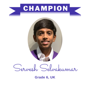 (Bulk 2 champion - Servesh Selvakumar
