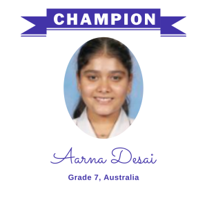 Champion June 2024 - Aarna Desai