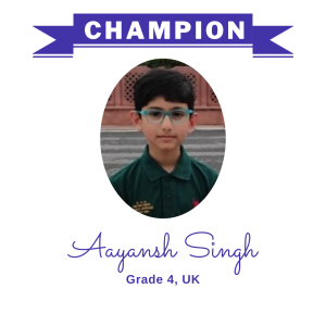 Champion June 2024 - Aayansh Singh