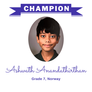 Champion June 2024 - Ashwath Anandathirthan