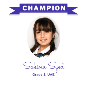 Champion June 2024 - Sakina Syed