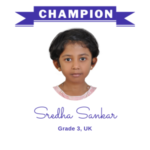 Champion June 2024 - Sredha Sankar