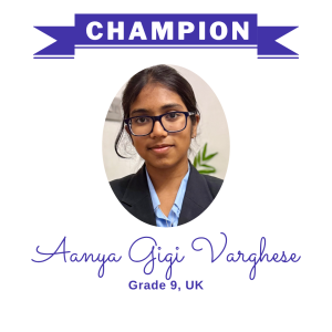 Champion June 2025 - Aanya Gigi Varghese