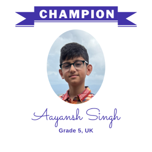 Champion June 2025 - Aayansh Singh