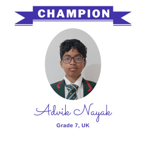 Champion June 2025 - Advik Nayak
