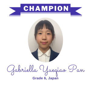 Champion June 2025 - Gabriella Yueqiao Pan