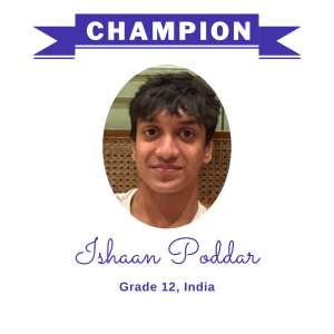 Champion June 2025 - Ishaan Poddar