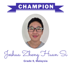 Champion June 2025 - Joshua Zheng Huan Si