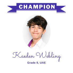 Champion June 2025 - Kaeden Webling
