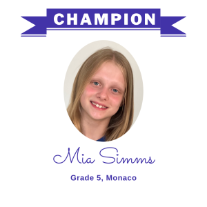 Champion June 2025 - Mia Simms