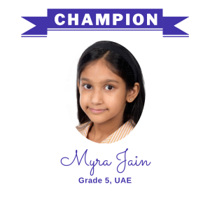 Champion June 2025 - Myra Jain
