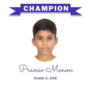 Champion June 2025 - Pranav Menon