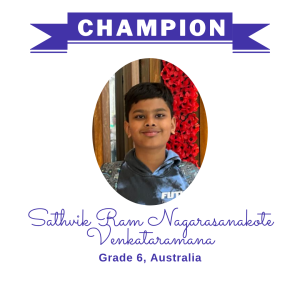 Champion June 2025 - Sathvik Ram Nagarasanakote Venkataramana