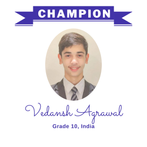 Champion June 2025 - Vedansh Agrawal