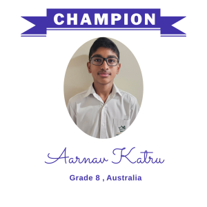 (Bulk 1) champion nov 2023 - Aarnav Katru