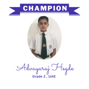 (Bulk 1) champion nov 2023 - Advayaraj Hegde