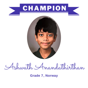 (Bulk 1) champion nov 2023 - Ashwath Anandathirthan