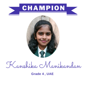 (Bulk 1) champion nov 2023 - Kanshika Manikandan