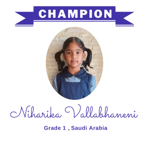 (Bulk 1) champion nov 2023 - Niharika Vallabhaneni