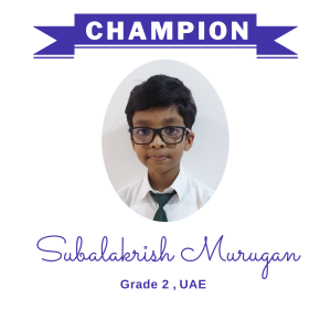 (Bulk 1) champion nov 2023 - Subalakrish Murugan