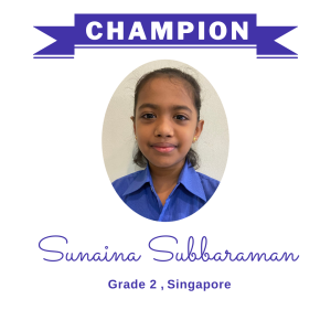 (Bulk 1) champion nov 2023 - Sunaina Subbaraman