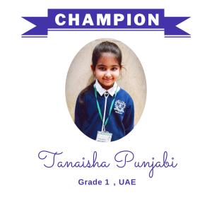 (Bulk 1) champion nov 2023 - Tanaisha Punjabi